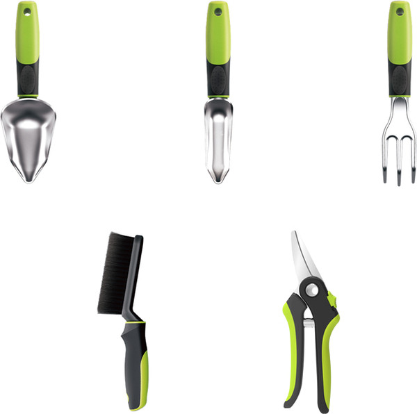 Изображение товара Набор садовых инструментов Deli GS DL580845 (5пр, зеленый/черный)