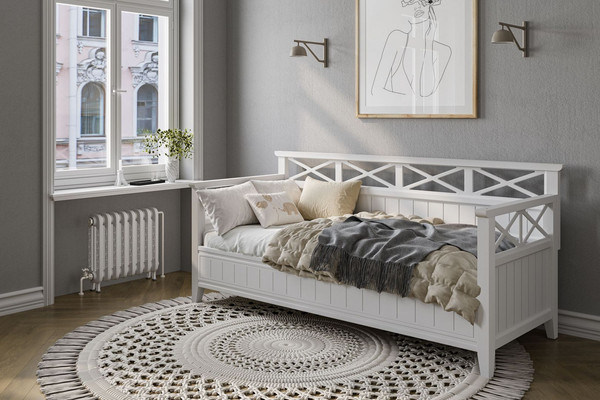 Изображение товара Кровать-тахта Bravo Мебель Амелия 800x2000 (белый античный)