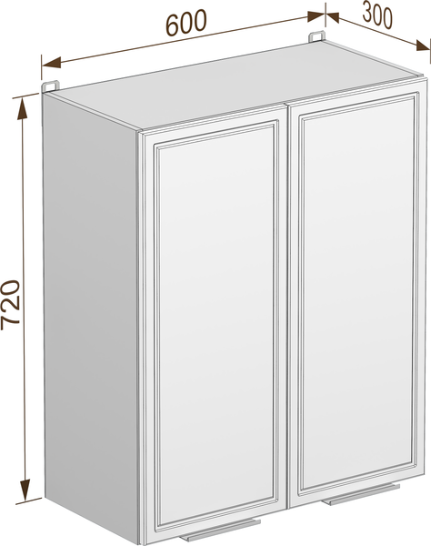 Изображение товара Шкаф навесной для кухни Arvento Корнелия Флок-плюс ВШ60с без сушки (графит софт)