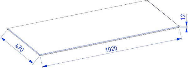 Изображение товара Столешница для тумбы в ванную Lauter Melisa 100 (текстура камня, черный)
