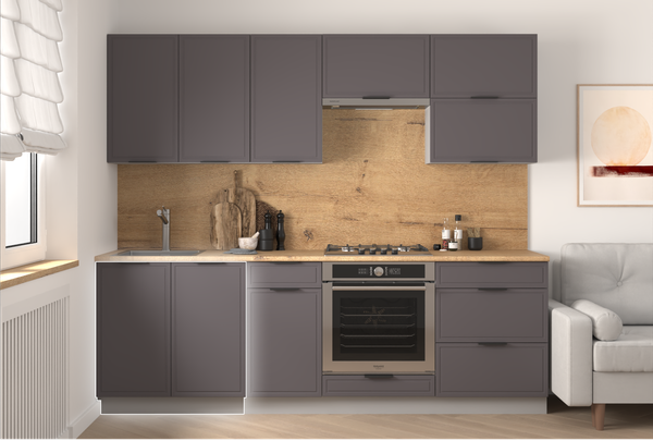 Изображение товара Шкаф под мойку Arvento Корнелия Флок-плюс НШ80м (графит софт)