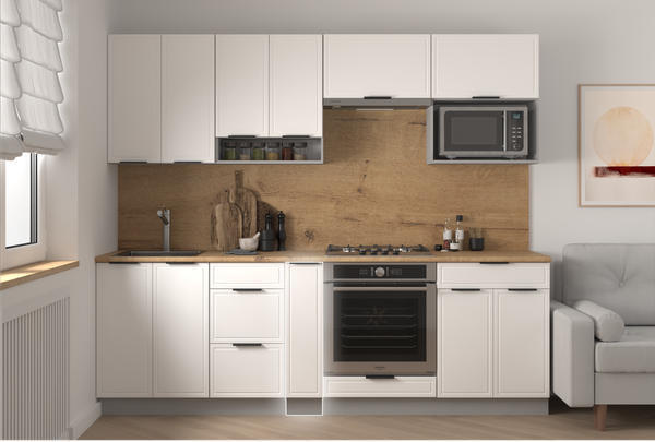 Изображение товара Шкаф-стол кухонный Arvento Корнелия Флок-плюс НШ20р без столешницы (белый софт)