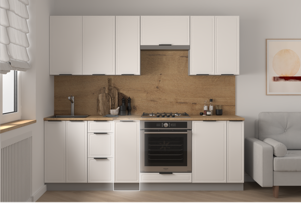 Изображение товара Шкаф-стол кухонный Arvento Корнелия Флок-плюс НШ30р без столешницы (белый софт)