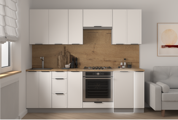 Изображение товара Шкаф-стол кухонный Arvento Корнелия Флок-плюс НШ40р без столешницы (белый софт)