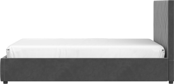 Изображение товара Двуспальная кровать Bravo Мебель Нельсон Зигзаг 120x200 с ПМ Стандарт 2 вариант (холодный серый)