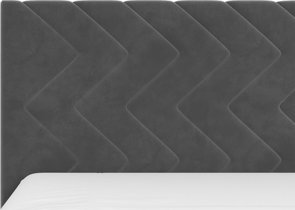 Изображение товара Двуспальная кровать Bravo Мебель Нельсон Зигзаг 120x200 с ПМ Стандарт 2 вариант (холодный серый)