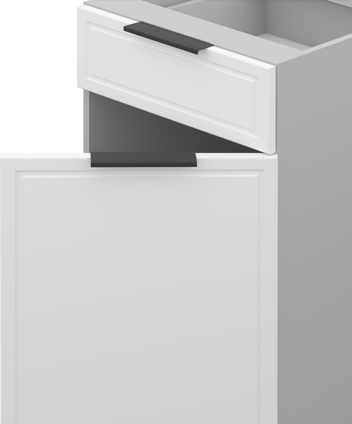 Изображение товара Шкаф-стол кухонный Arvento Корнелия Флок-плюс НШ40р1ш без столешницы (белый софт)