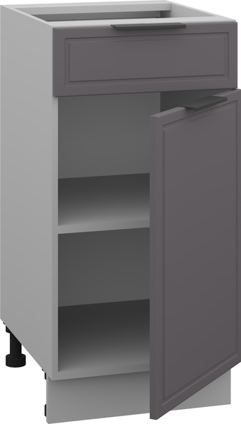 Изображение товара Шкаф-стол кухонный Arvento Корнелия Флок-плюс НШ40р1ш без столешницы (графит софт)