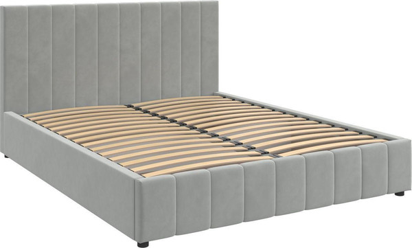 Изображение товара Полуторная кровать Bravo Мебель Нельсон Вертикаль 120x200 с ПМ Стандарт 5 вариант (светло-серый)