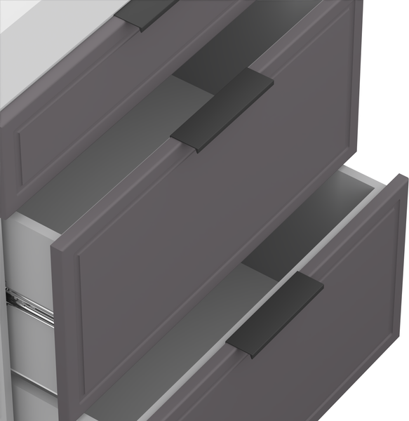 Изображение товара Шкаф-стол кухонный Arvento Корнелия Флок-плюс НШ60р3ш без столешницы (графит софт)