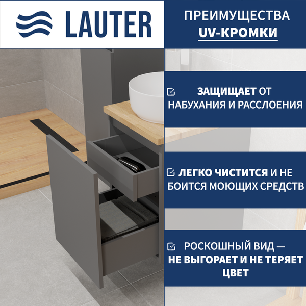 Изображение товара Тумба под умывальник Lauter Mia 40 (графит)