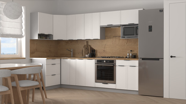 Изображение товара Шкаф под мойку Arvento Корнелия Флок-плюс НШУ-750 угловой без столешницы (белый софт)