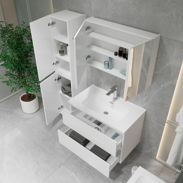 Изображение товара Тумба под умывальник Lauter Mia 80 (белый глянец)