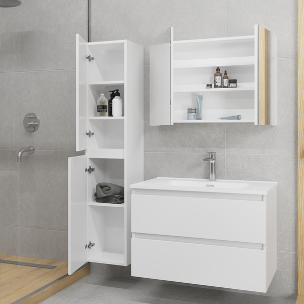 Изображение товара Тумба под умывальник Lauter Mia 80 (белый глянец)