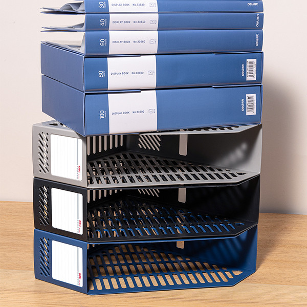 Изображение товара Лоток для бумаг Deli E9842 (серый)