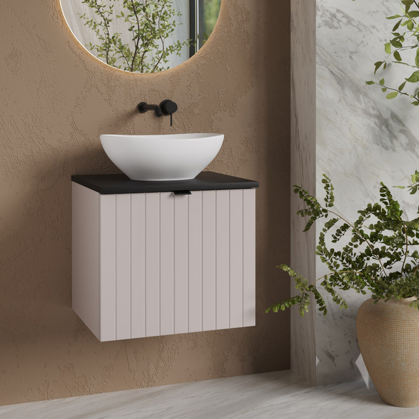 Изображение товара Тумба под умывальник Lauter Melisa 50 (кашемир п/мат, три ручки в комплекте)