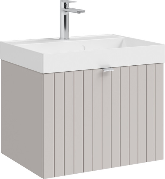 Изображение товара Тумба под умывальник Lauter Melisa 60 (кашемир п/мат, три ручки в комплекте)