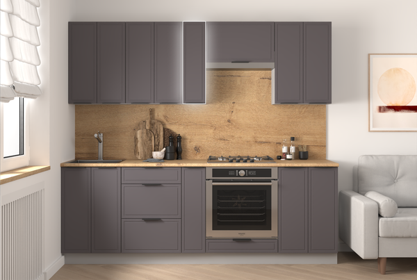 Изображение товара Шкаф навесной для кухни Arvento Корнелия Флок-плюс ВШ20 (графит софт)