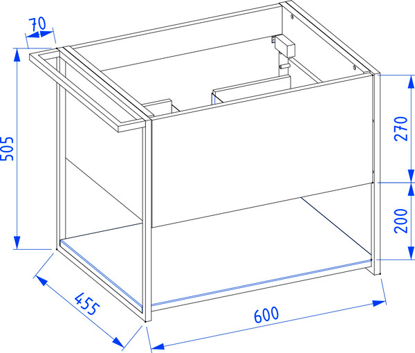 Изображение товара Тумба под умывальник Lauter Lea 60 (серо-зеленый п/мат)