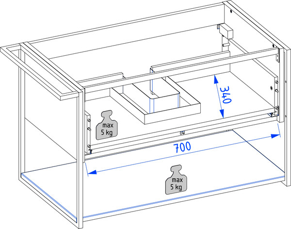 Изображение товара Тумба под умывальник Lauter Lea 80 (серо-зеленый п/мат)