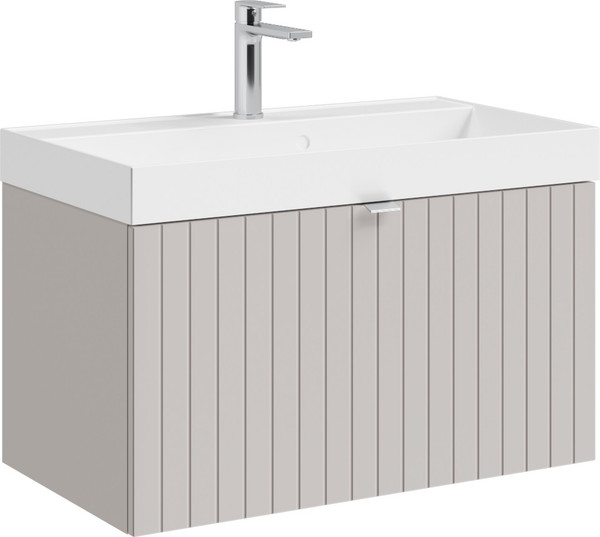 Изображение товара Тумба под умывальник Lauter Melisa 80 (кашемир п/мат, три ручки в комплекте)