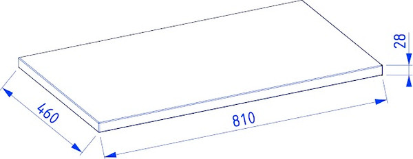 Изображение товара Столешница для тумбы в ванную Lauter Из цельного дуба Mia 80