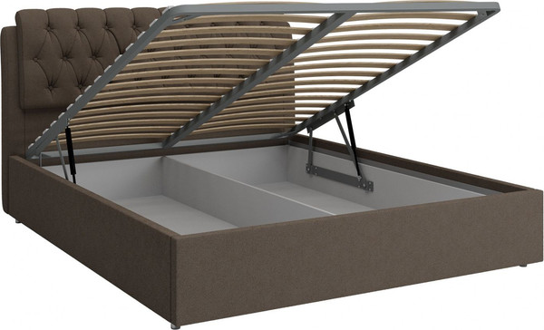 Изображение товара Двуспальная кровать Bravo Мебель Белиста 160x200, с ПМ Стандарт 3 вариант (корица)