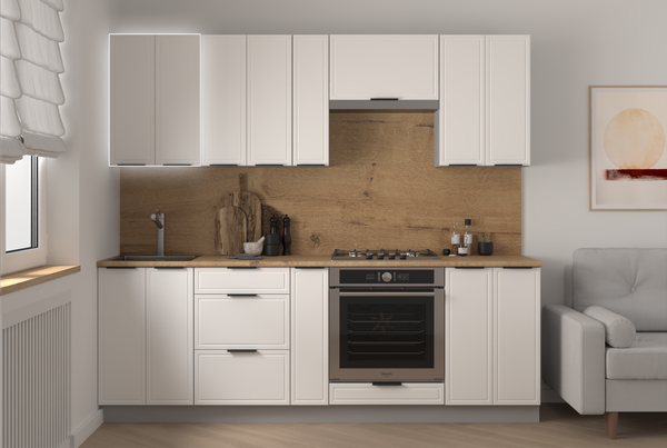 Изображение товара Шкаф навесной для кухни Arvento Корнелия Флок-плюс ВШ50с без сушки (белый софт)