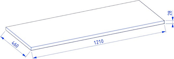 Изображение товара Столешница для тумбы в ванную Lauter Из цельного дуба Mia 120