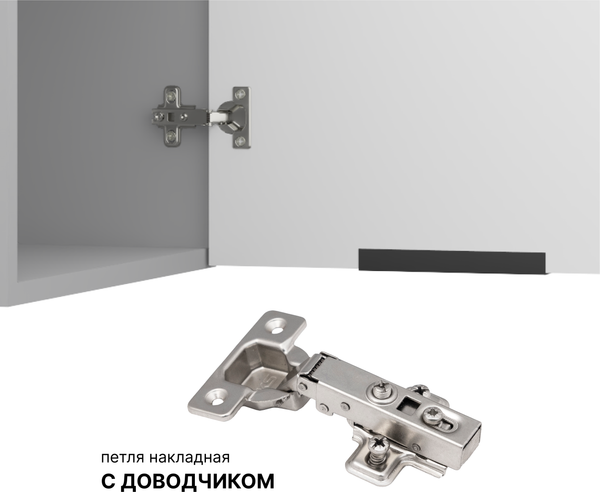 Изображение товара Шкаф навесной для кухни Arvento Корнелия Флок-плюс ВШ50с без сушки (графит софт)