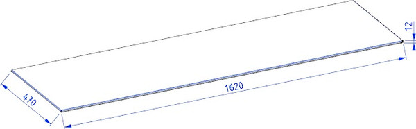 Изображение товара Столешница для тумбы в ванную Lauter Mia 160 (текстура камня, черный)