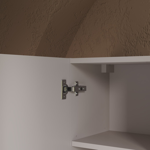 Изображение товара Шкаф-полупенал для ванной Lauter Навесной Melisa (кашемир п/мат, три ручки в комплекте)