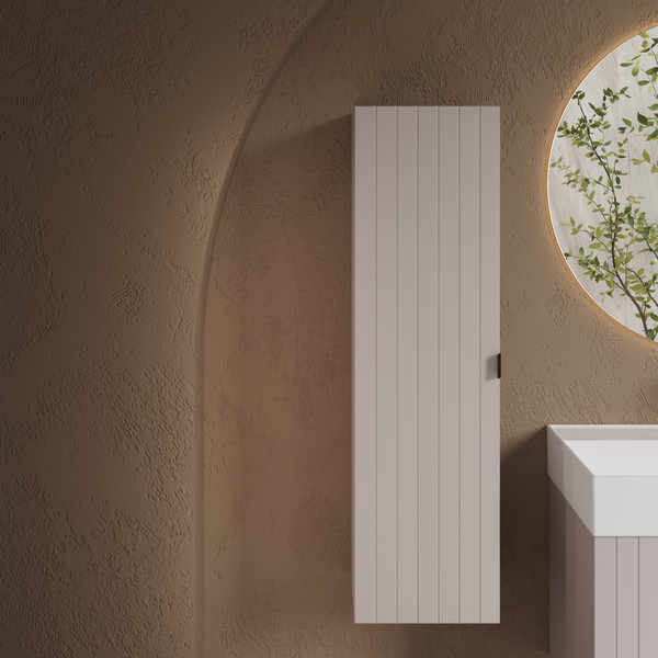 Изображение товара Шкаф-полупенал для ванной Lauter Навесной Melisa (кашемир п/мат, три ручки в комплекте)