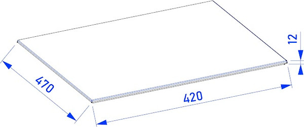 Изображение товара Столешница для тумбы в ванную Lauter Mia 40 (текстура камня, белый)