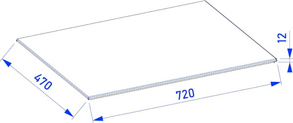 Изображение товара Столешница для тумбы в ванную Lauter Mia 70 (текстура камня, черный)