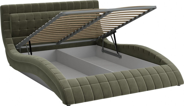 Изображение товара Двуспальная кровать Bravo Мебель Виргиния 160x200 с ПМ Стандарт 2 вариант (тростниковый)
