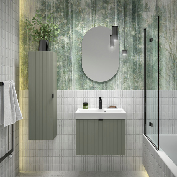 Изображение товара Зеркало Lauter Melisa овальное HA50 (серо-зеленый п/мат)