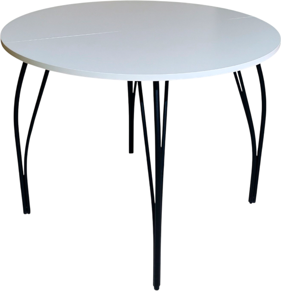 Изображение товара Обеденный стол Arvento Флок раздвижной (белый)