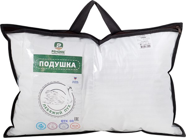 Изображение товара Подушка для сна Реноме 40x60 14/064н (заменитель лебяжьего пуха сатин)