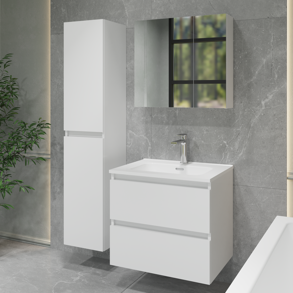 Изображение товара Шкаф-пенал для ванной Lauter Навесной Mia 30 (белый глянец)