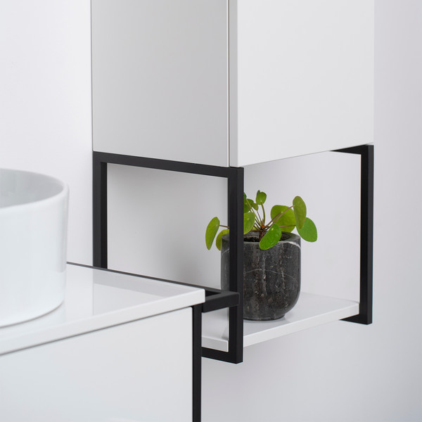 Изображение товара Шкаф-полупенал для ванной Lauter Навесной Lea (белый глянец)