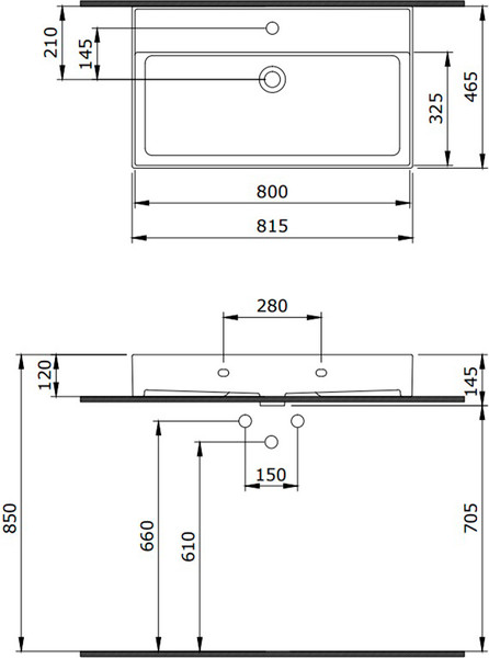 Изображение товара Умывальник Lauter Optima 80.5 (керамический)