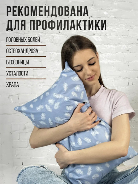 Изображение товара Подушка для сна Sled 50x70 с гречневой лузгой (перья)
