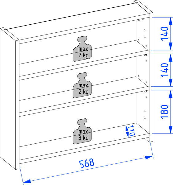 Изображение товара Шкаф с зеркалом для ванной Lauter Mia 60 (графит)