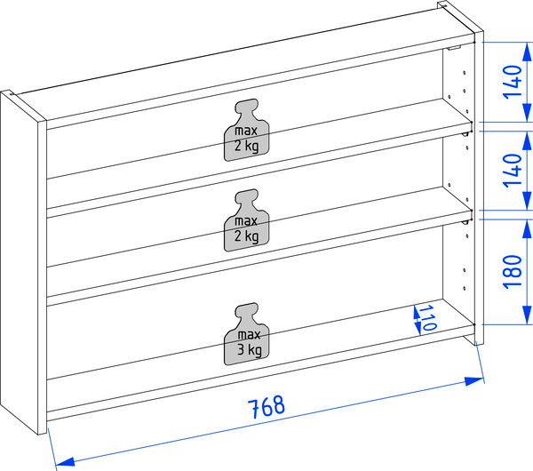 Изображение товара Шкаф с зеркалом для ванной Lauter Mia 80 (белый глянец)