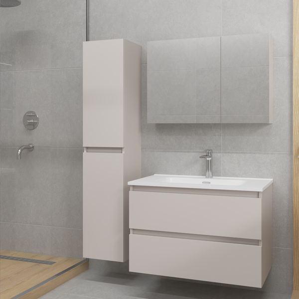 Изображение товара Шкаф с зеркалом для ванной Lauter Mia 80 (кашемир)