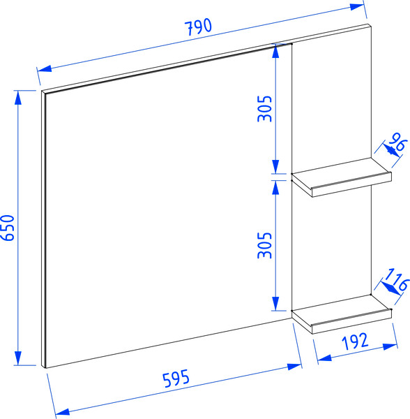Изображение товара Зеркало Lauter Adri 79 (антрацит)