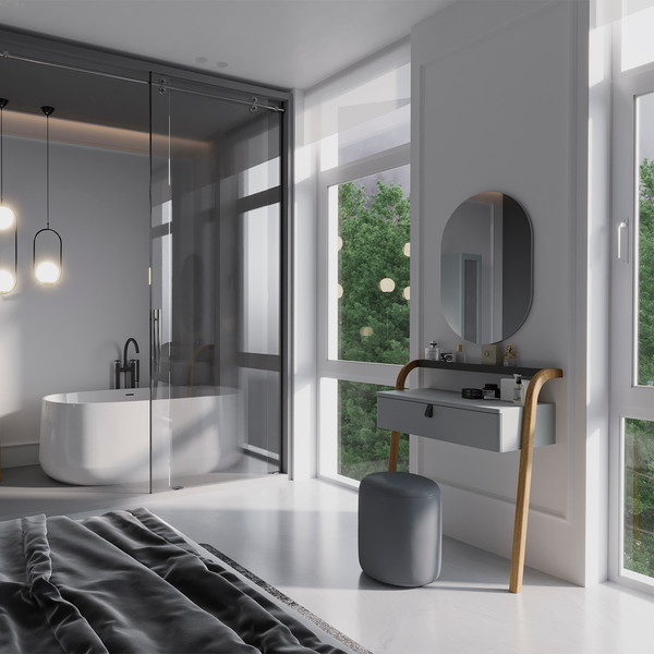 Изображение товара Тумба под умывальник Lauter Estel 70 (светло-серый п/мат)