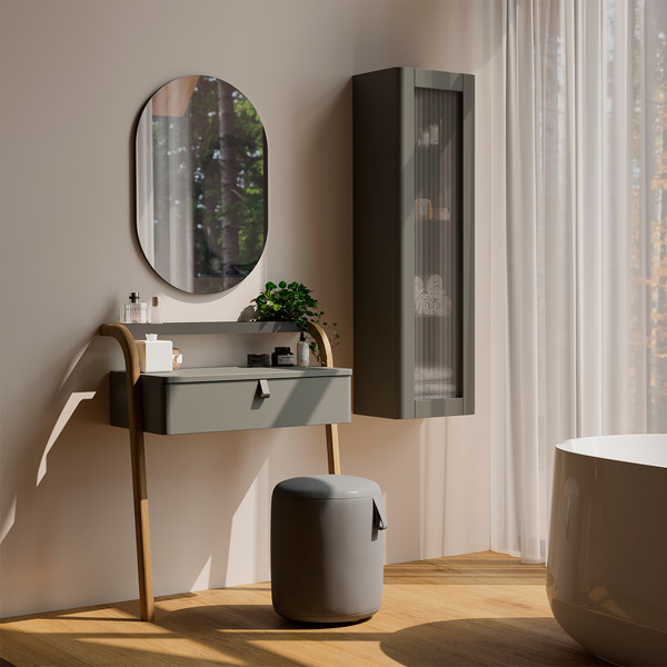 Изображение товара Тумба под умывальник Lauter Estel 70 (серо-зеленый п/мат)