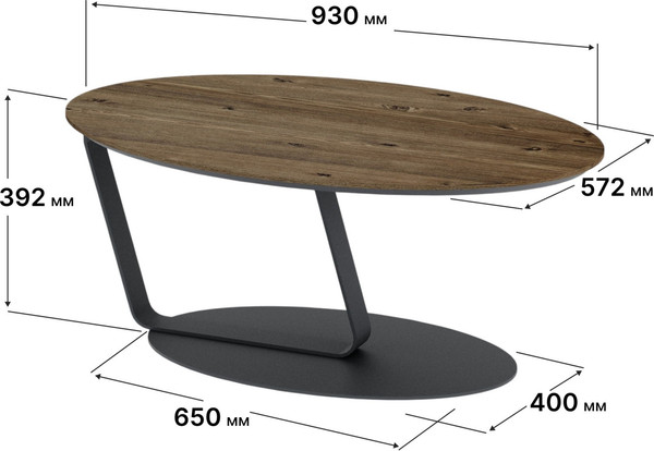 Изображение товара Журнальный столик Lavaris Лисмор (орех светлый)